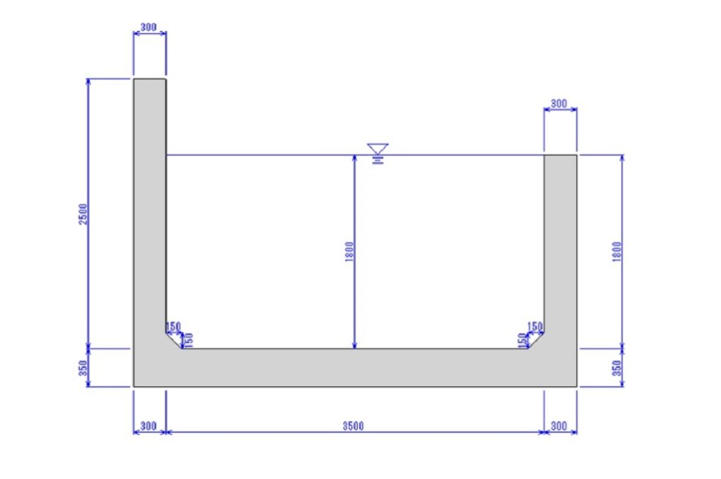 U型水路の設計_断面形状図